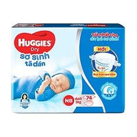 Tã dán sơ sinh Huggies NB74+6