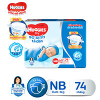 Tã dán sơ sinh Huggies Newborn NB74 - 74 miếng (dưới 5 kg)