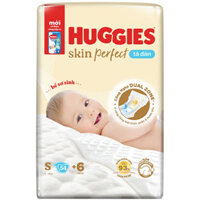 Tã dán sơ sinh Huggies Size S 54 +6 miếng cho trẻ 4-8kg