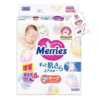 Tã dán sơ sinh Merries 76 miếng Hàng chuẩn Ưu đãi