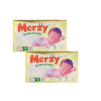 Tã dán sơ sinh Merzy XS 42 miếng khô thoáng giúp bé ngủ ngon giấc