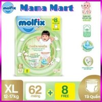 Tã Dán Thiên Nhiên Molfix Size XL Dành Cho Bé Nặng 12 - 17 KG loại 1 túi 44 cái , 1 túi 70 cái
