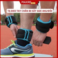 Tạ Đeo Tay Chân 4kg (2kg/tạ) Tập Gym Tập Thể Dục Tránh Ma Sát Chất Liệu Bi Sắt Bền Gọn