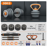 Ta đôi, Tạ tay  Tạ Đẩy kết hợp 2 in 1 40kg tap tay đẩy kết hợp, tạ nam nữ tập gym  hàng nhập khẩu - Cao cấp PE - 30KG