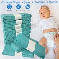 Tã Đuôi Nạp Lại Túi Angelcare Sangenic Tommee Tippee Genie Munchkin 1/5/10 Chiếc Xanh Nhạt Xoắn Bấm Thùng Rác Cho bà Mẹ Unisex 0-36M