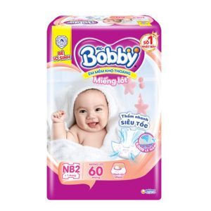 Miếng lót Bobby Fresh Newborn 2 -60 miếng (trẻ từ 1 - 3 tháng)