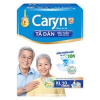 Tã Giấy Caryn Siêu Thấm size XL (hông 86 -135 cm) - 10 miếng (giao bao bì ngẫu nhiên)