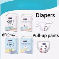 Tã giấy trẻ em Bololo Quần kéo siêu mỏng thoáng khí khô
