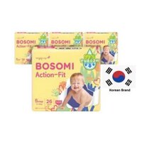 [Tã Hàn Quốc Bosomi] Tã quần Action Fit Bước 5 (XXL) 26 chiếc X 2+2 gói (Tổng cộng 104 chiếc)