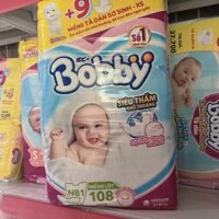Tả lót Bobby NB1 108M dưới 5kg TẶNG 9miếng tả dán