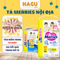 Tã Merries Cộng Miếng Nội Địa Nhật Bỉm Tả Meries Quần Dán Size NB96/S88/M68/L58/M64/L50/XL44/XXL28/M58TC00