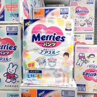 Tã Merries Cộng Miếng Quần Dán - Hàng Nội Địa Nhật NB96/S88/M68/M64/L50/XL44/XXL28