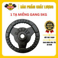 Tạ miếng gang tạ bánh gang 3 lỗ 5kg REEFIT (1 miếng) (PHUCTHANHSPORT)