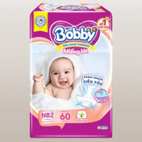 Tã Miếng lót sơ sinh Bobby Newborn 2-60 miếng, siêu tiện lợi -Phương Nghi LA