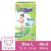 Tã quần BabyLove size L 48 + 2 miếng (9 - 14 kg)