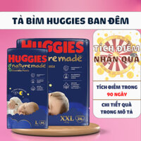 Tã Quần ban ĐÊM Huggies Nature Made OVERNITE M58/L44/XL38/XXL26