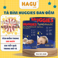 Tã Quần ban ĐÊM Huggies Nature Made OVERNITE M58/L44/XL38/XXL26