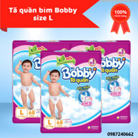 Tã quần bỉm Bobby size L 68 miếng siêu đại cho trẻ  (9-13 kg) Đệm lưng thấm mồ hôi cho bé