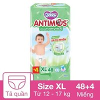 Tã quần Bobby Antimos xua muỗi size XL 48 + 4 miếng (12 - 17 kg)