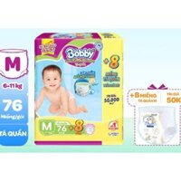 Tã quần Bobby đệm lưng thấm mồ hôi M76/L68/xl62/xxl56 miếng