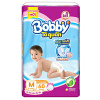 Tã quần Bobby Fresh M, 6-10kg, 60 miếng