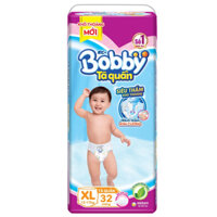 Tã quần Bobby Fresh XL, 12-17kg, 32 miếng