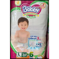 Tã quần Bobby L36 Tặng thêm 6 miếng Cho Bé Từ 9-14kg  - Date luôn mới