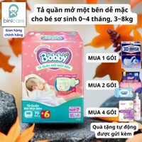 Tã quần Bobby mở một bên cỡ NB 70+6 miếng dành cho trẻ sơ sinh