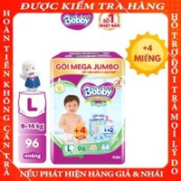 Tã quần Bobby mới Mega Jumbo M112+4/L104+4/M120/L104/XL96/XXL88