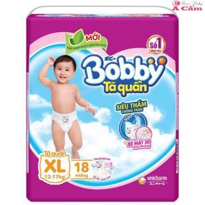 Tã quần Bobby size XL 18 - 18 miếng , trẻ từ 12 - 17 kg