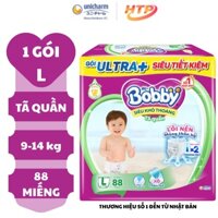 Tã quần Bobby Siêu Khô Thoáng Mỏng Nhẹ & Thấm Hút Size L (88 Miếng) - NPP HTP