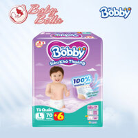 Tã quần Bobby Siêu Khô Thoáng - 100% Thoáng Khí Super Jumbo M42/L36/L70 miếng