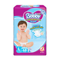 Tả quần Bobby Siêu Thấm size L 68 miếng (9-13kg) - Bách Hóa Chú Hoài