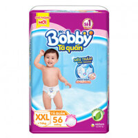 Tã quần Bobby siêu thấm size XXL 56 miếng cho bé >16 kg