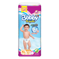Tã quần Bobby siêu thấm size XL 32 miếng cho bé 12-17 kg