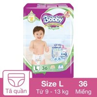 Tã quần Bobby size L 36 miếng (9 - 13 kg)