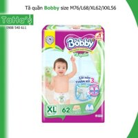 Tã quần Bobby size L 52 miếng (cho bé 9 - 13kg) với lưng thun co giãn và sức thấm hút tốt tạo cảm giác dễ chịu cho bé