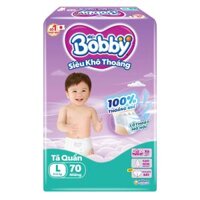 Tã quần Bobby size L, 70 miếng (giao bao bì ngẫu nhiên)