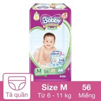 Tã quần Bobby size M 56 miếng (6 - 11 kg)