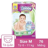 Tã quần Bobby size M 76 miếng (6 - 11 kg)