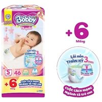 Tã quần Bobby size S 46 tặng 6 miếng cho bé