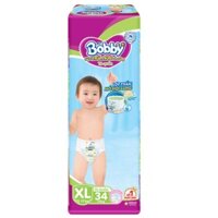 Tã quần Bobby size XL 34 + 6 miếng (bé từ 12 -17)