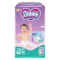 Tã quần Bobby size XL, 66 miếng (giao bao bì ngẫu nhiên)