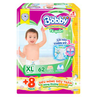 Tã quần Bobby size XL (12-17kg) 62+8 miếng