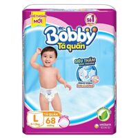 Tã Quần Bobby Ultra Jumbo L68 (Size L) - 68 Miếng