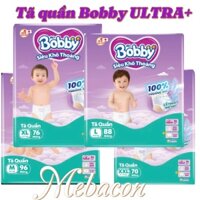Tã quần Bobby Ultra+Siêu Khô Thoáng - Thoáng Khí M96, L88, XL76, XXL70 mấu mới nhất cho bé vui chơi thỏa thích (1 MIẾNG)