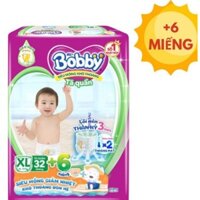 Tã Quần Bobby XL32 +6 Miếng mẫu mới tinh chất gạo non ngừa hăm