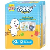 Tã quần bopby L,XL,XXL60 miếng (hàng khuyến mại
