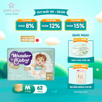 Tã Quần Cho Bé Wonder Baby Công Nghệ Nhật Bản, 5 Lớp Siêu Thấm Hút Size M62/L42/XL39/XXL36