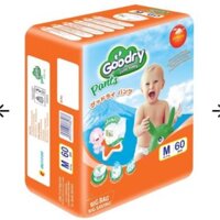 Tã quần Goodry size M60, L54, XL48, XXL44 lớp lớp